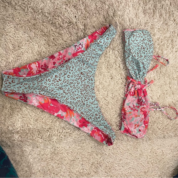 SOLD - Shein High Waisted Bikini Reversible - Picture 5 of 6